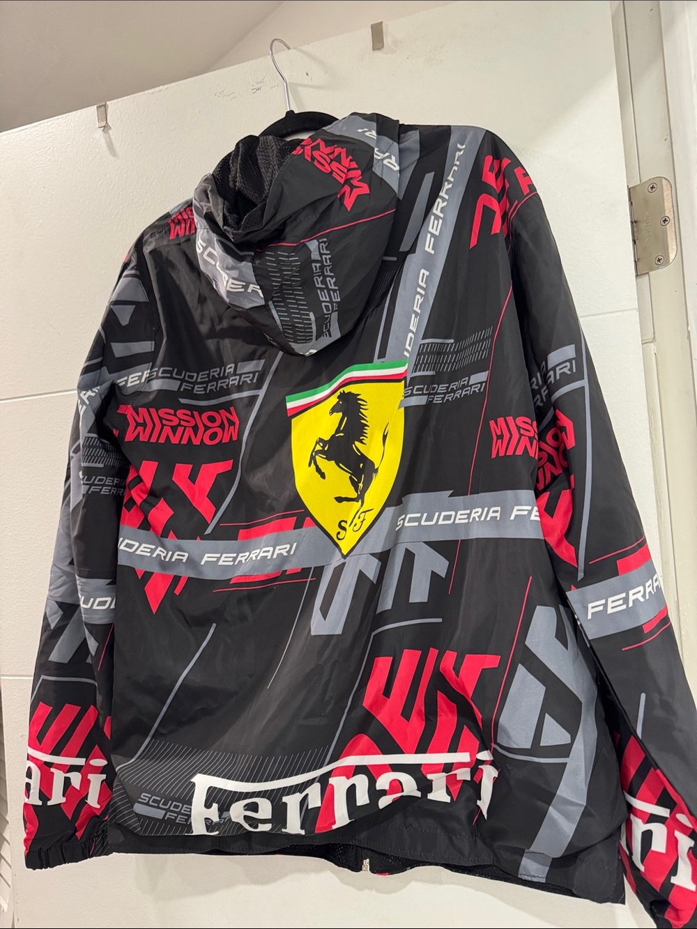 Ferrari Black Jacket with Red & Gray Racing Graphics - Picture 7 of 10